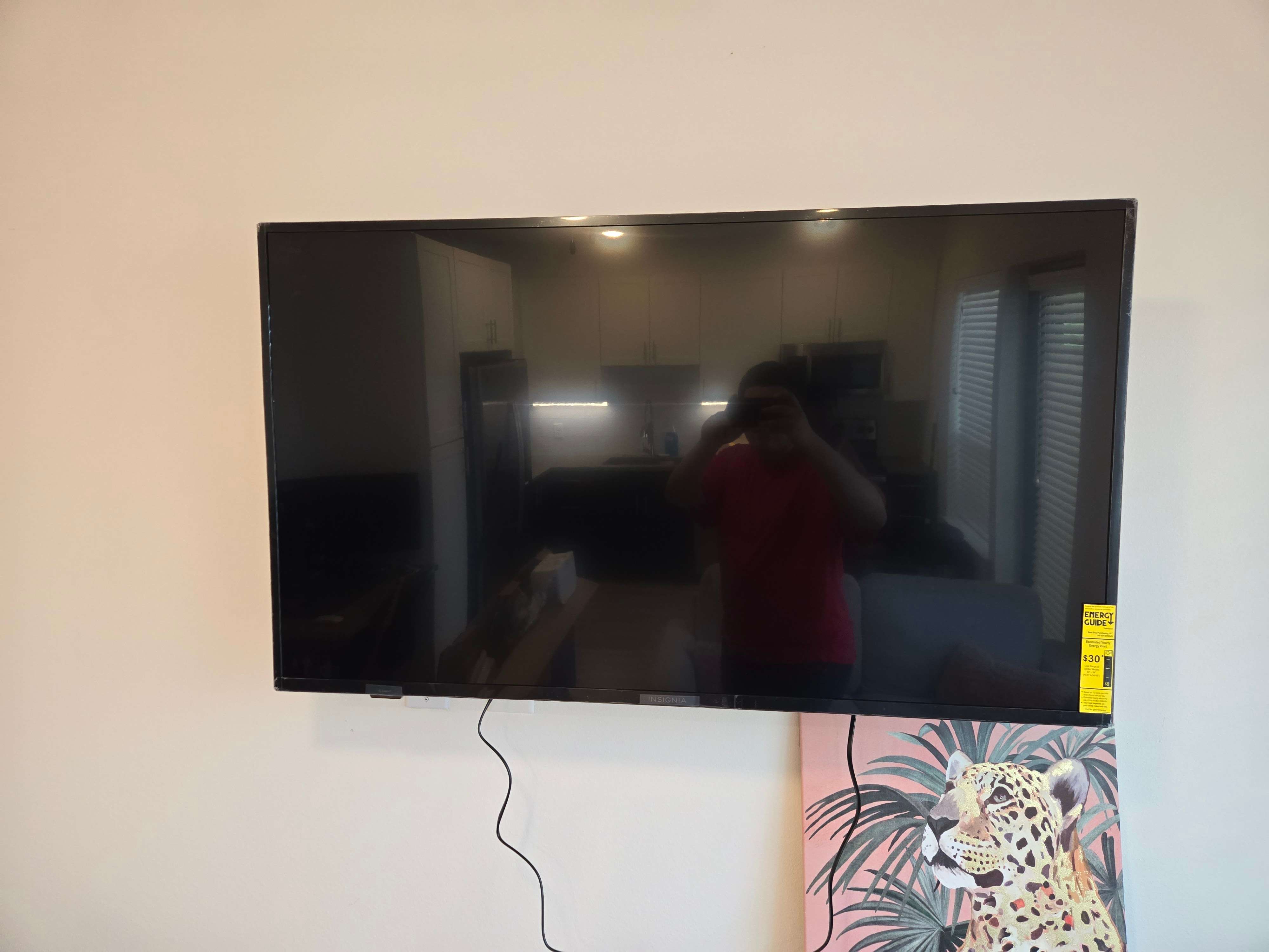 Box for a TV wall mount, professional installation by Mount & Fix Fort Worth